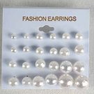 Earrings 12per White Pearls mix sizes/dz White