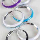 Earrings 2-tone Epoxy Color Asst 2"x2"/DZ 6 Color Asst