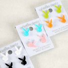 Earrings 2per Acrylic Bunnys Color Asst/DZ Meny Colors Asst