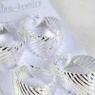 Earrings 2per Large Ovel Metal Hoops Silver/DZ Silver