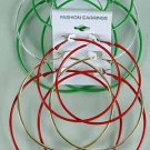 Earrings 3 Per Jumbo Hoops Color Mix/DZ ** New Arrival** 6 Color Asst