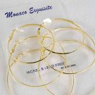 Earrings 3 Per large Shiney Hoops Gold 2" 2.5" 3" 3Size Mix/DZ Gold