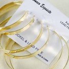 Earrings 3pc Gold Hoops Size Asst/DZ/dz Gold