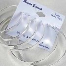 Earrings 3pc Silver Hoops Size Asst/DZ/dz Silver