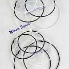 Earrings 3per Large Black White Color Hoops 7 8 9cm Mix Size/DZ 7cm 8cm 9cm Mix Size