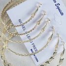 Earrings 3per Loops Gold Mix Style & Sizes/DZ Gold
