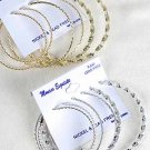 Earrings 3per Loops Mix Style & Sizes/DZ Choose Gold Or Silver Finish
