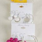 Earrings 3per Mix Shape Epoxy Round ,7Color Asst/DZ **HOT** 7 Color Asst