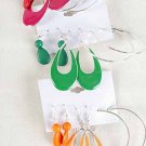 Earrings 3per Shape Teardrop Epoxy Mix 7 Color Asst/DZ 7Color Asst - E2989