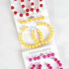 Earrings 4per Color Earrings/DZ 6 Color Asst