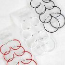 Earrings 4per Color Hoops Color asst/DZ 6 color Asst
