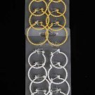Earrings 4per Hoop Twist/DZ ** New Arrival** Gold Or Silver Finish