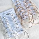 Earrings 6pr hoops mix size/DZ choose Gold finish