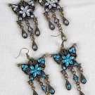 Earrings Butterfly Victorian Look/DZ **NEW**Post, 6 Color Asst