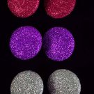 Earrings Button W Glitters**Clip ON** **Clip On** 6 Color Asst