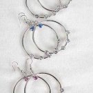 Earrings Circle 2'' W Rhinestones Color Asst/Dz **Special Promation** Brass W Rhinestones