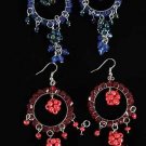 Earrings Circle Beads W Dangos/DZ ** New Arrival** Color Asst