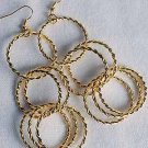 Earrings Gold Metal Circles,Post/DZ Gold