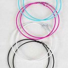 Earrings Jumbo Color Hoop 9cm 8Color Asst/DZ babyblue white red black lblue Lime orange