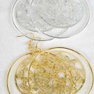 Earrings Large Circle W Filigree Butterflys 3'';x3' ** New Arrival** Choose Gold or Silver