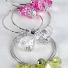 Earrings Large Hoop With Crystal Blocks 2.25''/DZ 6 Color asst