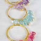 Earrings Large Loop With val Acrylic Drops 2.25''x2.5'' /Dz 6 Color asst