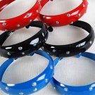 Earrings Large Metal Hoop Epoxy W Glitter Dots/DZ ** New Arriavl** 6 Color Asst