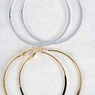Earrings Large Metal Hoop Flat 3'' Wide/DZ ** New arrival** Choose Gold or Silver Finish