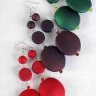 Earrings Large Oval Matte Dangle Color Asst/DZ **NEW** 6 l Color Asst