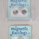 Earrings Magnetic Clear Rhinestone/dz choose size 9mm or10mm Clear stone or AB Clear