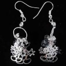 Earrings Micky 3D W Clear Rhinrstones/DZ **NEW**