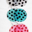 Earrings Paper Shell W Dot Print 2''color 6 Color Asst/DZ ** New Arrival** 6 Color Asst