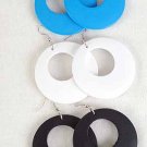 Earrings Round Shape Color asst.2"''x2"/DZ 6 Color asst