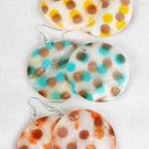 Earrings Seashell Large Dots Color Asst 2"/DZ **NEW** 6 Color Asst