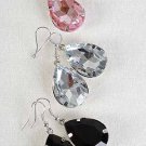 Earrings Teardrop Shape W Acrylic Stones 6Color Asst/DZ **POST** 6 Color Asst