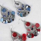 Earrings Teardrop With Shells Silver Finish/DZ **NEW Arrival** 6 Color Asst