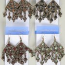 Earrings W Color Stone,Victorian Collection/DZ **NEW** Post, Color Asst