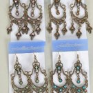 Earrings W Color Stone,Victorian Collection/DZ **NEW** Post, Color asst