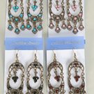 Earrings W Color Stone,Victorian Collection/DZ **NEW** Post, Color asst