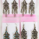Earrings W Color Stone,Victorian Look/DZ **NEW** Color Asst