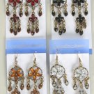Earrings W Color Stone,Victorian Look/DZ **NEW** Post, Color Asst