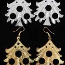 Earrings X'mas Tree Filigree Look/DZ **NEW** Choose Gold Or Silver