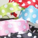 TOP SELLER-Head Band Satin Polka Dot ,BK&White/DZ ** New Arrival**
