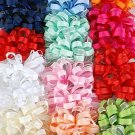 Hair Bows Grograin & Chiffon Mix W French Clip/DZ **Special Promation,W French Clip