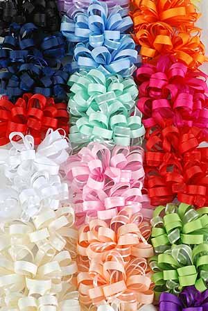 Hair Bows Grograin & Chiffon Mix W French Clip/DZ **Special Promation,W French Clip