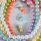 Necklace Sets Solid Pastel Pear Beads 14mm/DZ 6 Color Asst