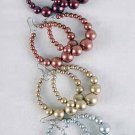 Earrings Circle W Metallic Balls/DZ Size 2"x2" 6 Color Asst