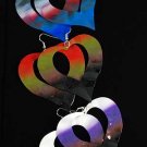 *Earrings Metal Heart W Tiedye Colors/DZ 6Tiedye Color ASst