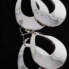 Earrings Silver Teardrop shape W Foil Finish/DZ Silver Post - 7207/SS