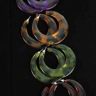 Earrings Acrylic Loop Leopard print 2.5"x2.5''/DZ 6 Color Asst